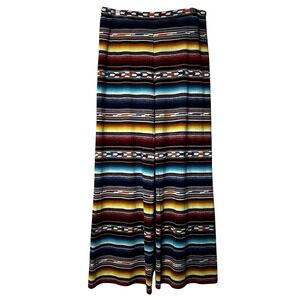 Double D Ranch‎ XL Wide Leg Palazzo Pants Southwestern Stripe Polyester Serape